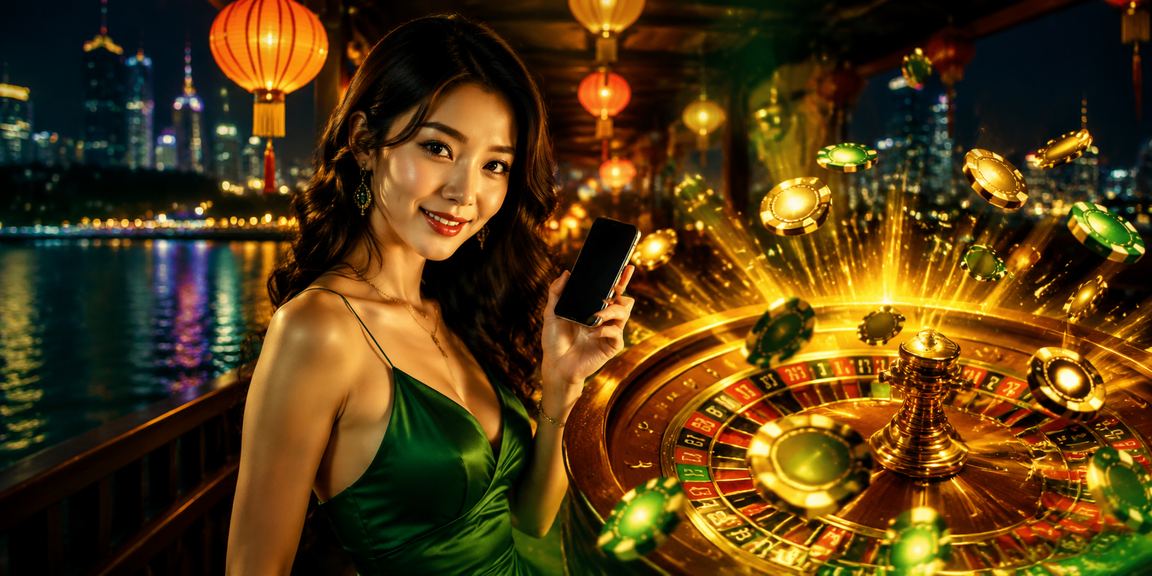 Bàn chơi Roulette với đèn lồng tại sòng bài Hồ Chí Minh
